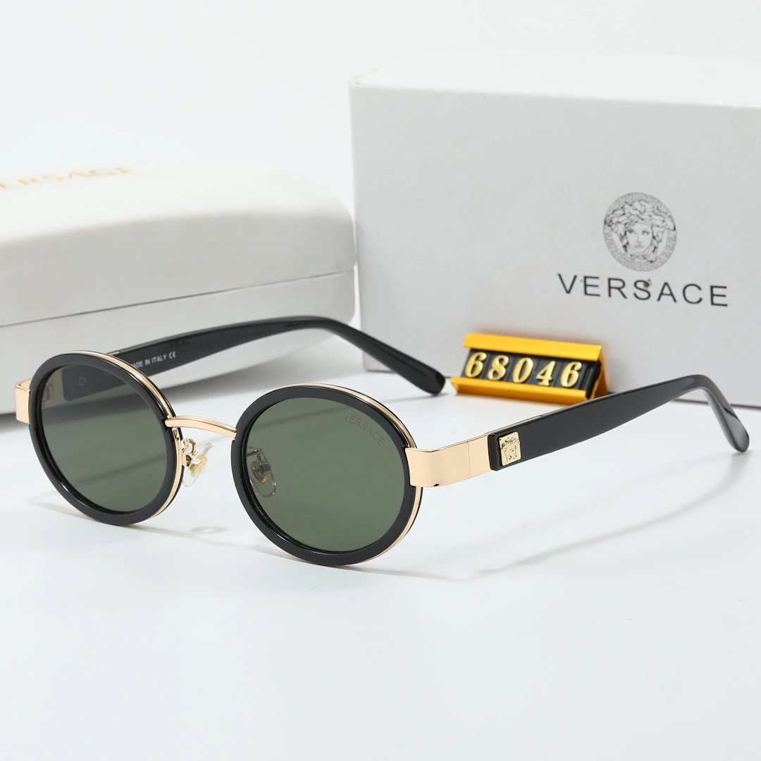 Versace Gray Tinted Lens Square Sunglasses, Polished Frame Style 07