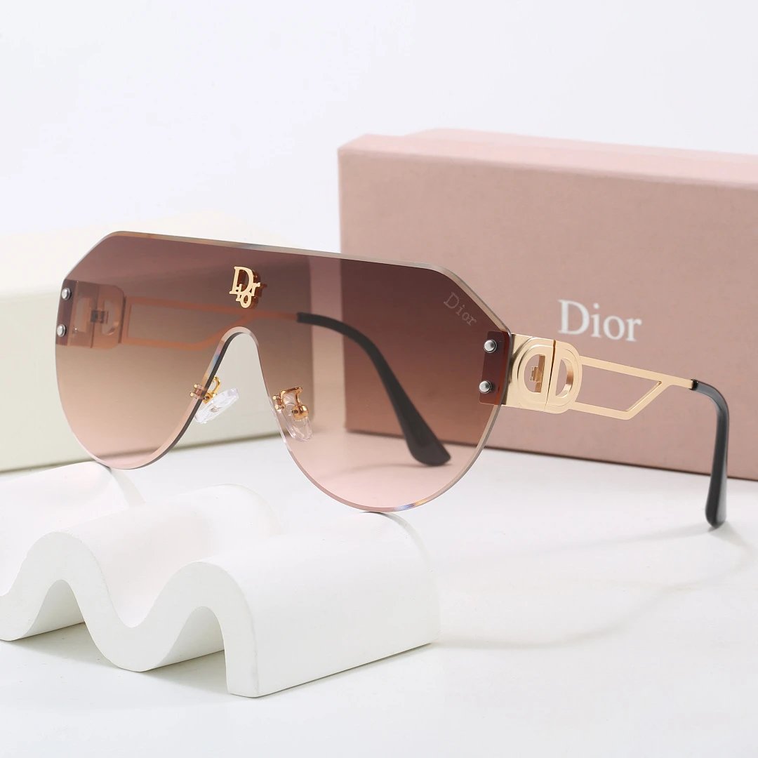 Dior Brown Tinted Lens Square Sunglasses, Polished Frame Style 06