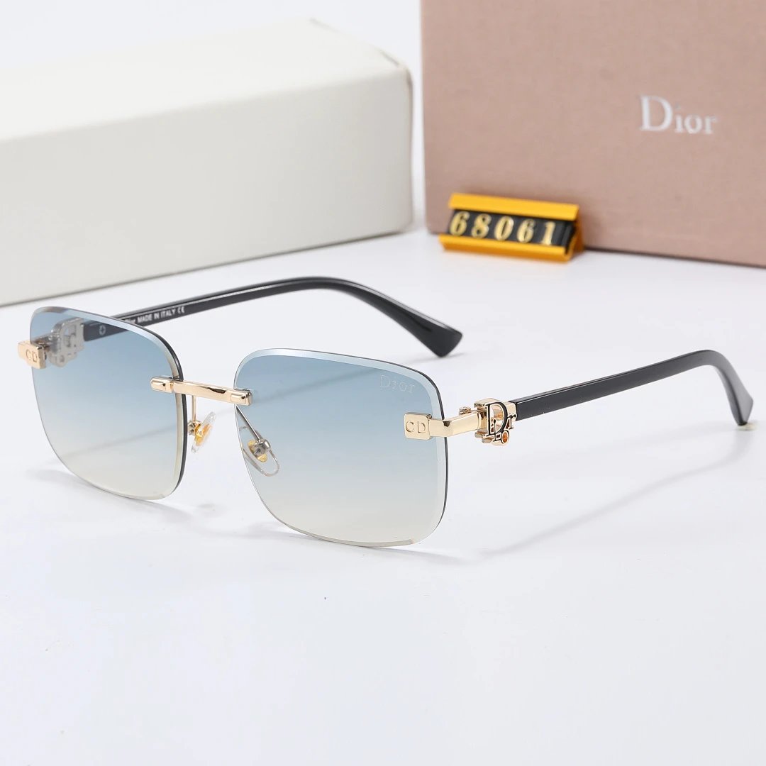 Dior Tinted Lens Square Sunglasses, Polished Frame Style 19