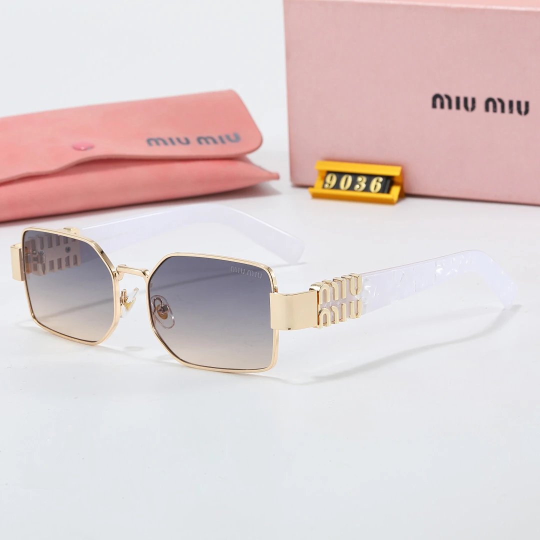 Miu Miu Tinted Lens Square Sunglasses, Polished Frame Style 14