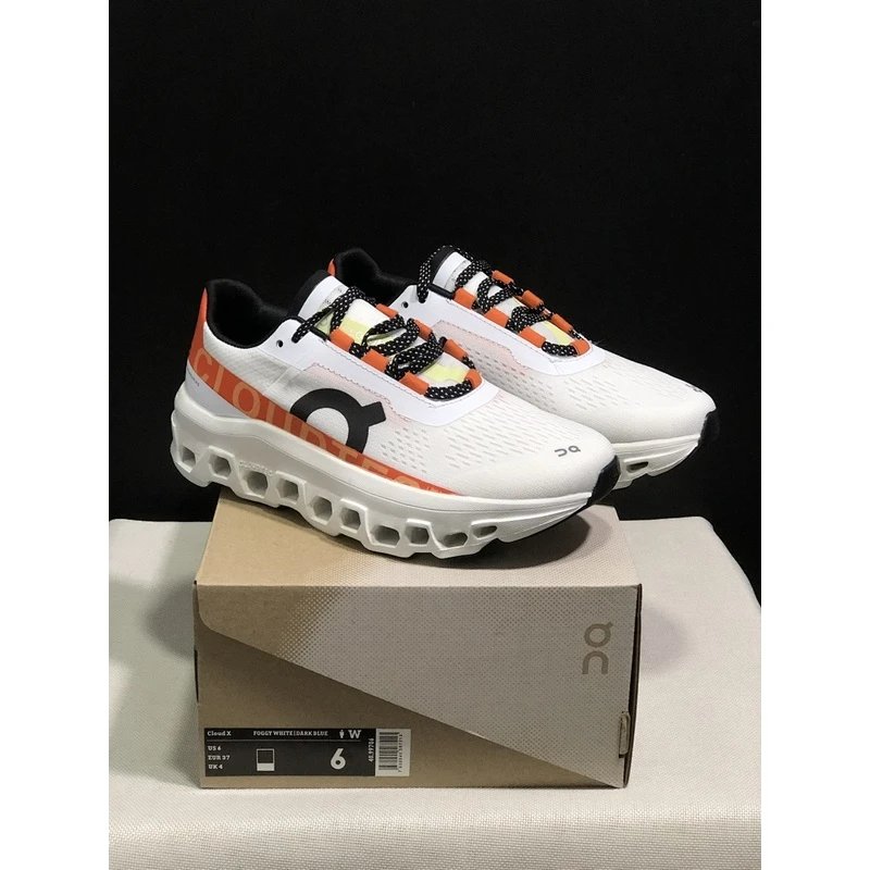 On Cloudmonster 1 Men's Cushioned Everyday Shoe White Gray - Style 13