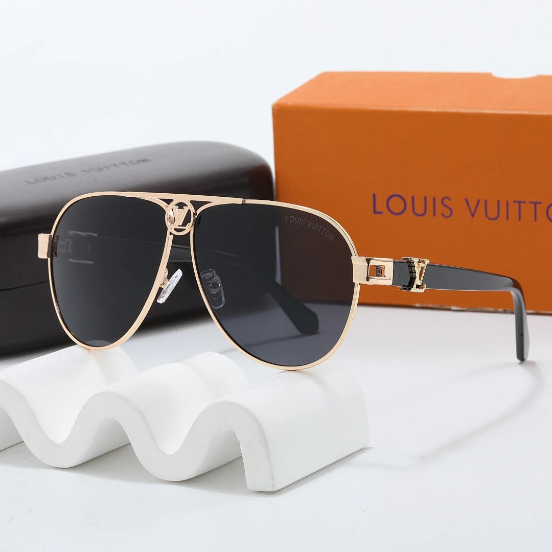 Louis Vuitton Tinted Lens Square Sunglasses, Polished Frame Style 11