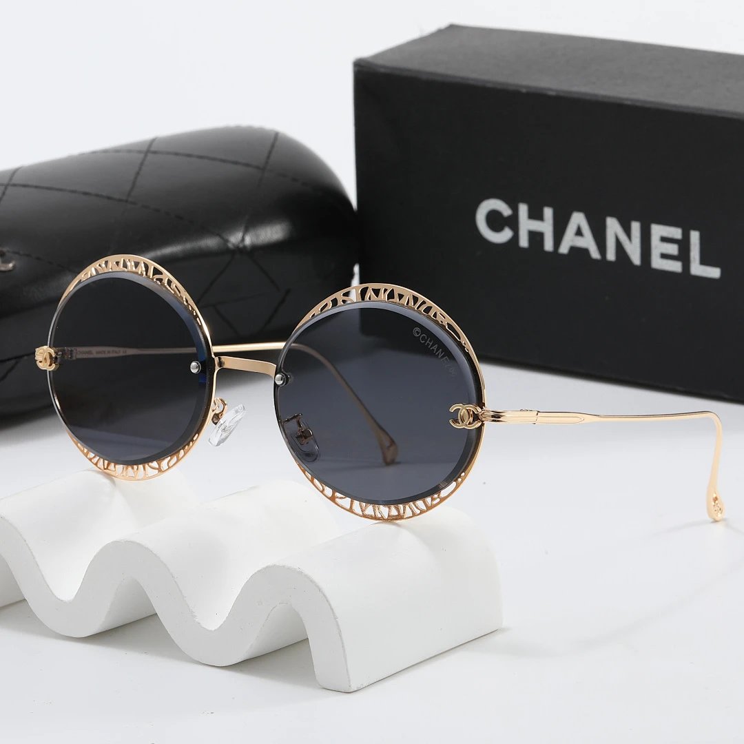 Chanel Black Tinted Lens Designer Sunglasses, Polished Frame Style 01