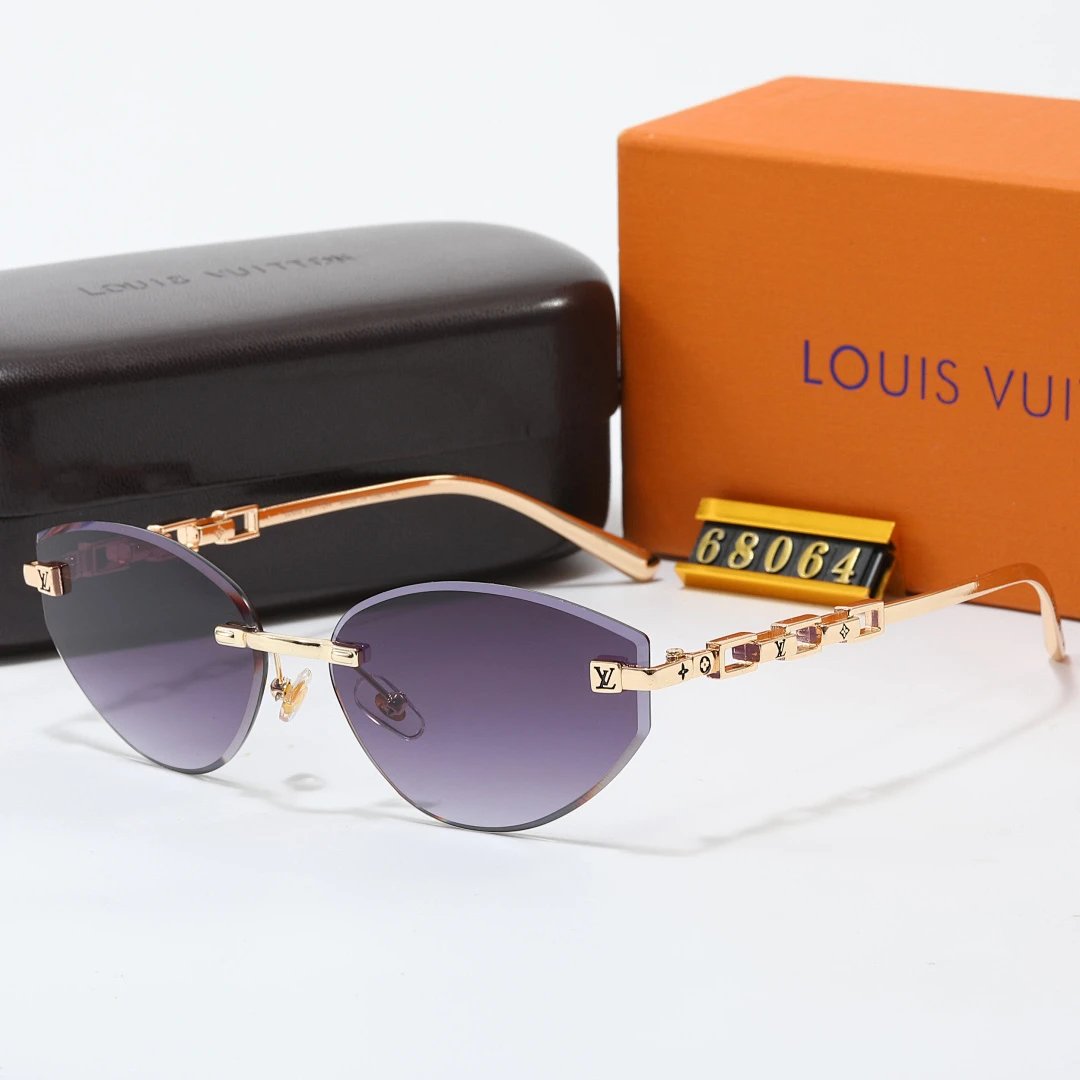 Louis Vuitton Brown Tinted Lens Square Sunglasses, Polished Frame Style 31