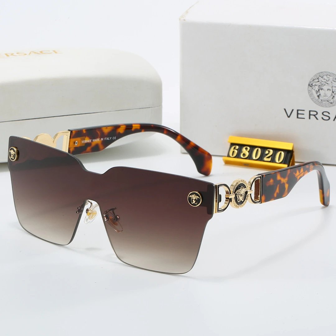 Versace Tinted Lens Square Sunglasses, Polished Frame Style 28