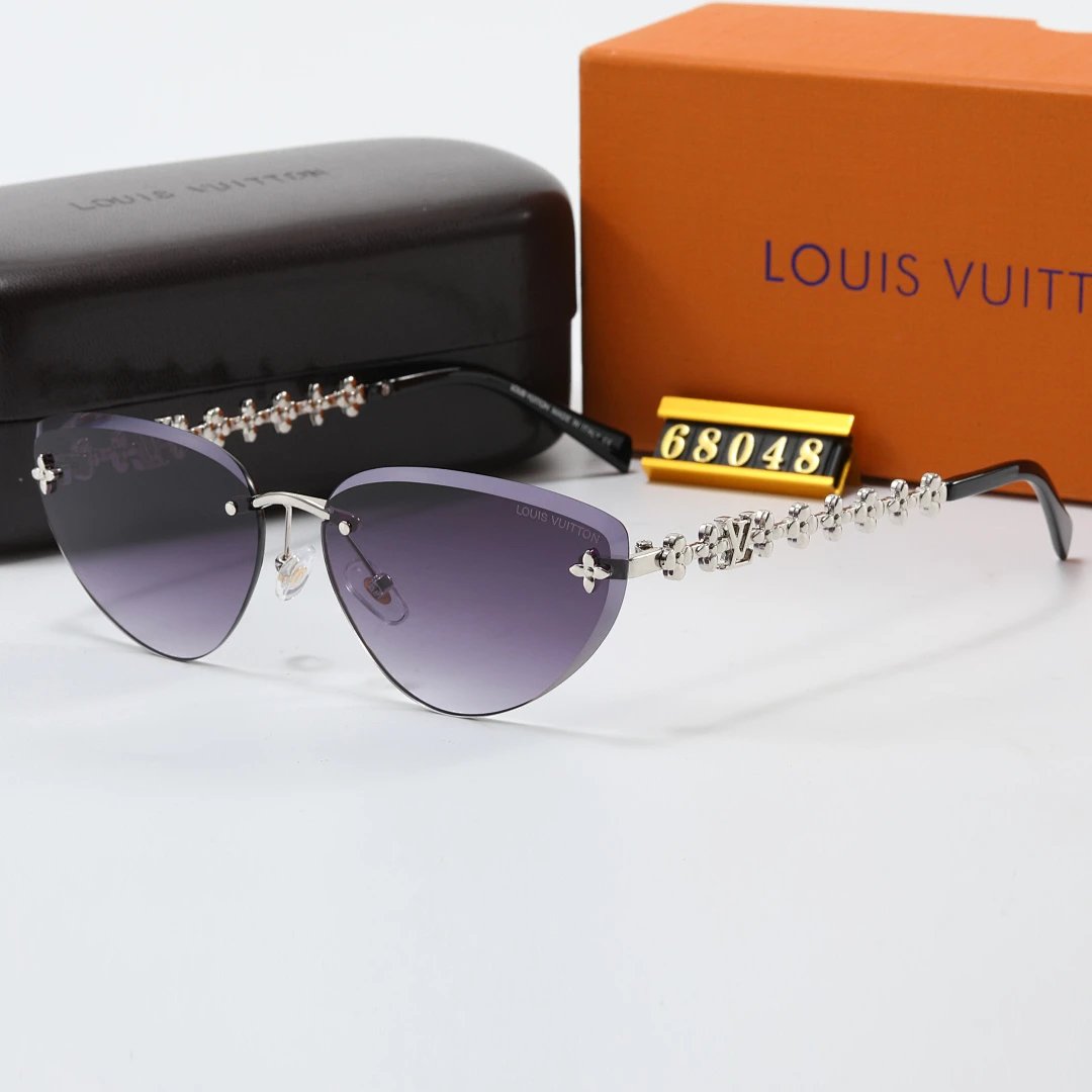 Louis Vuitton Tinted Lens Square Sunglasses, Polished Frame Style 28