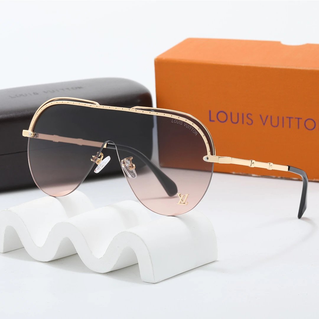 Louis Vuitton Tinted Lens Square Sunglasses, Polished Frame Style 01
