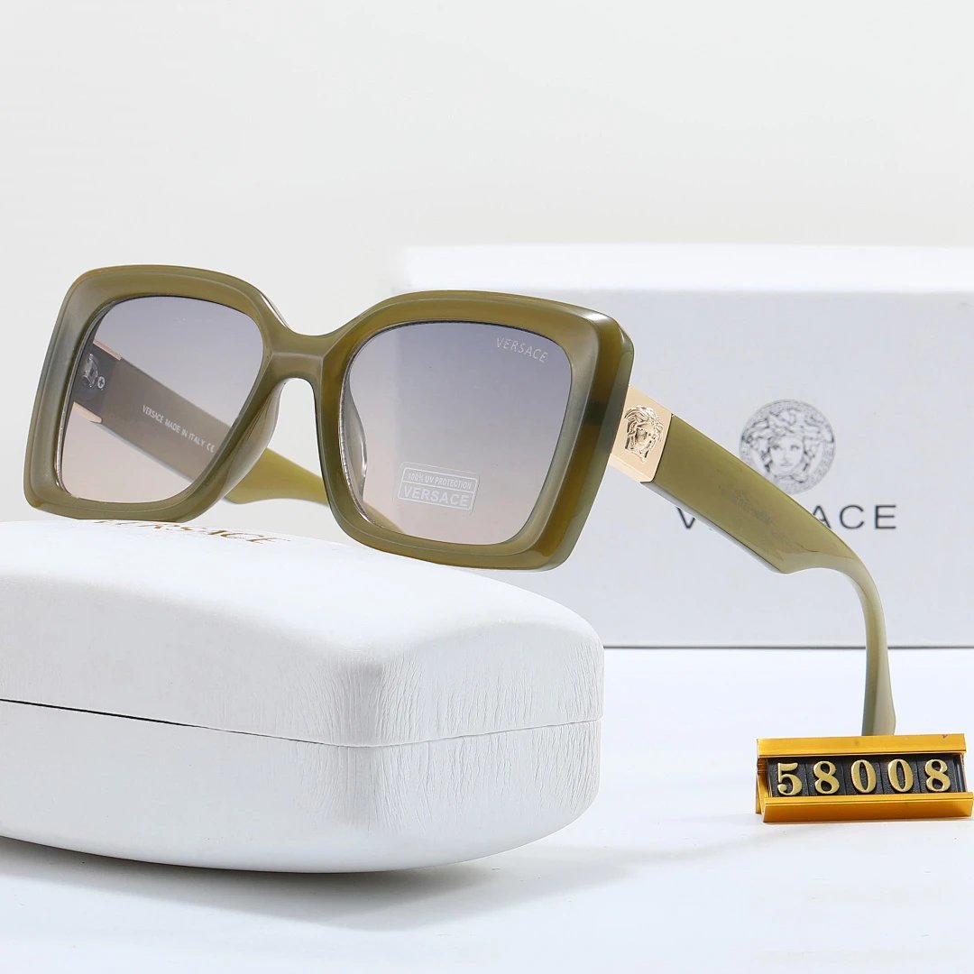 Versace Tinted Lens Square Sunglasses, Polished Frame Style 25