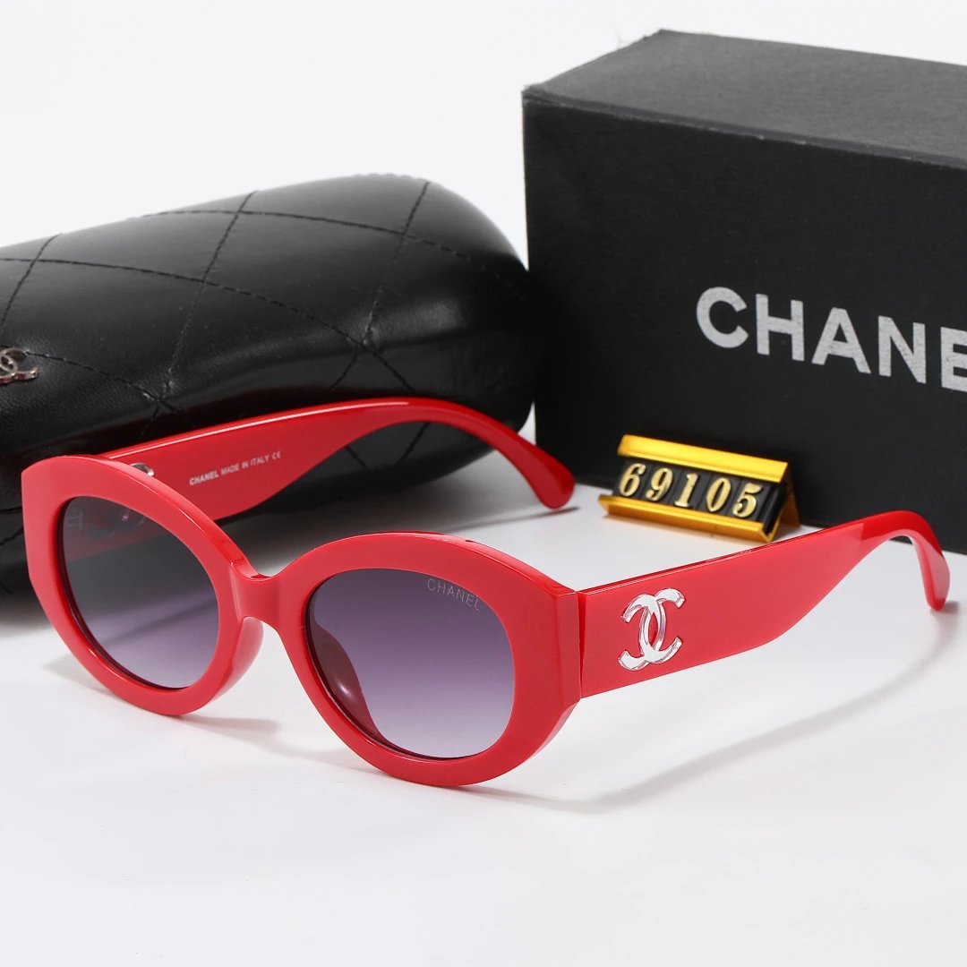 Chanel Tinted Lens Square Sunglasses, Polished Frame Style 17