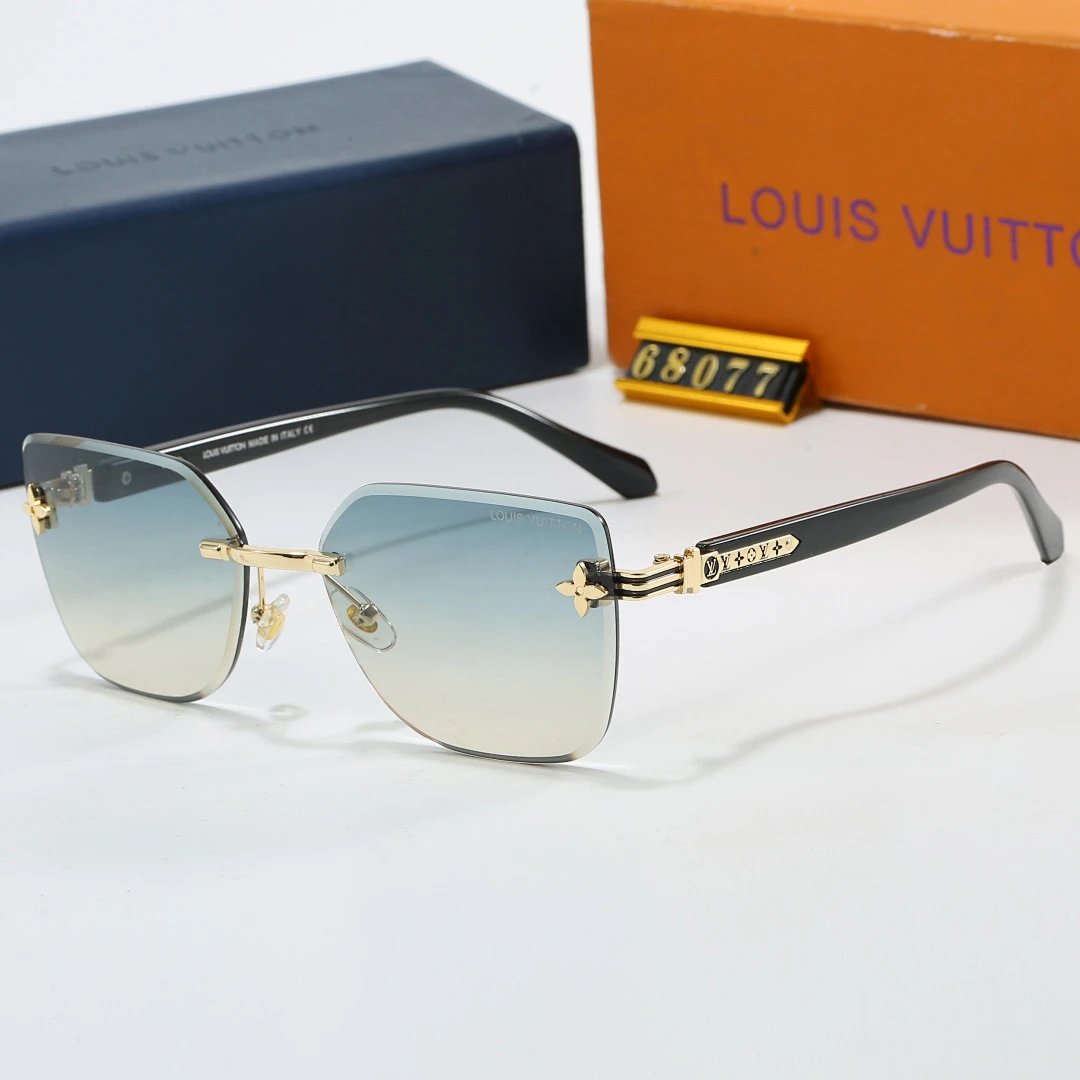 Louis Vuitton Tinted Lens Square Sunglasses, Polished Frame Style 01