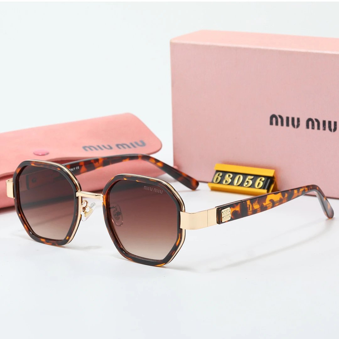 Miu Miu Tinted Lens Square Sunglasses, Polished Frame Style 26