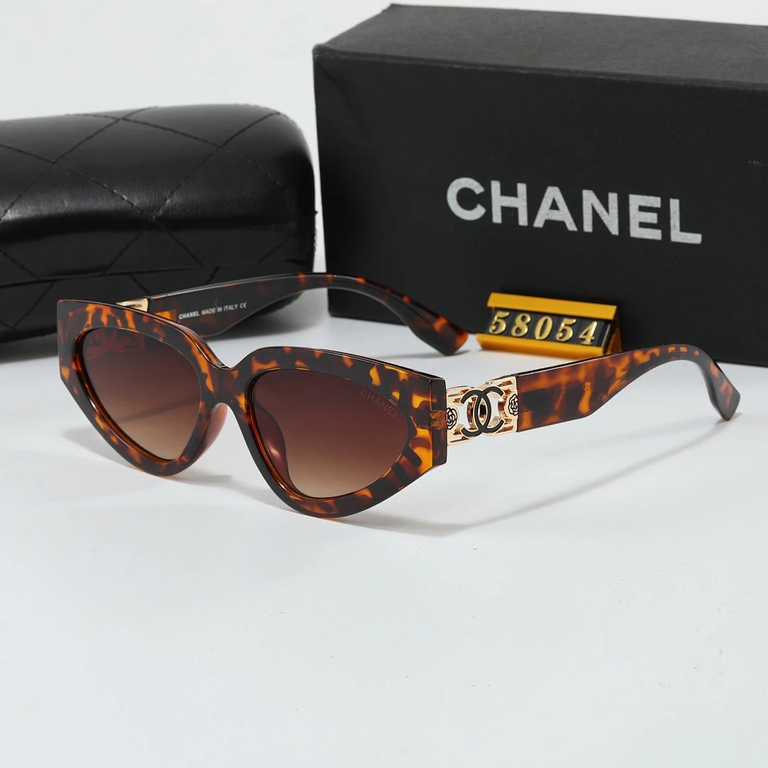 Chanel Black Tinted Lens Designer Sunglasses, Polished Frame Style 01