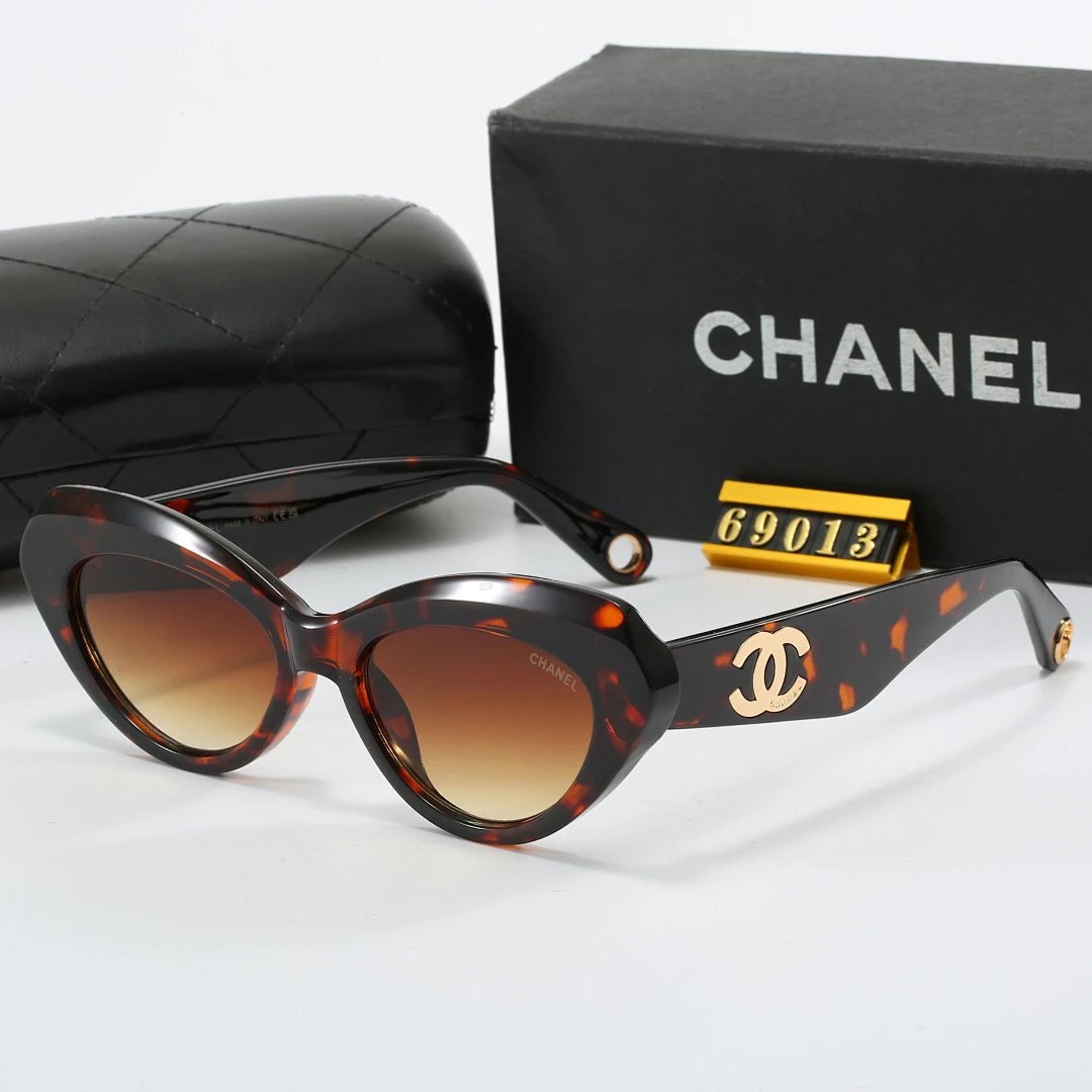 Chanel Black Tinted Lens Square Sunglasses, Polished Frame Style 10