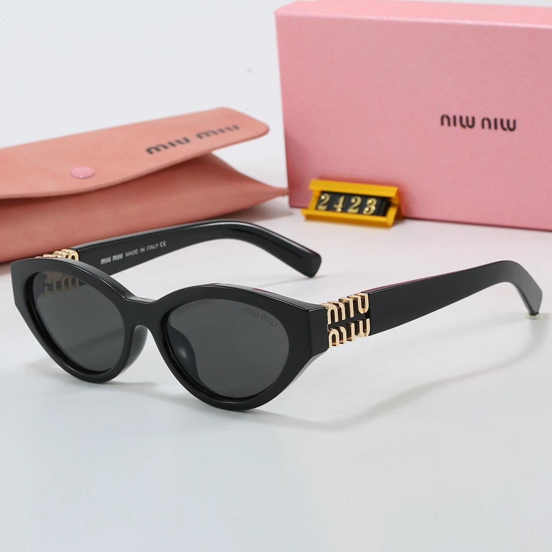 Miu Miu Tinted Lens Square Sunglasses, Polished Frame Style 25