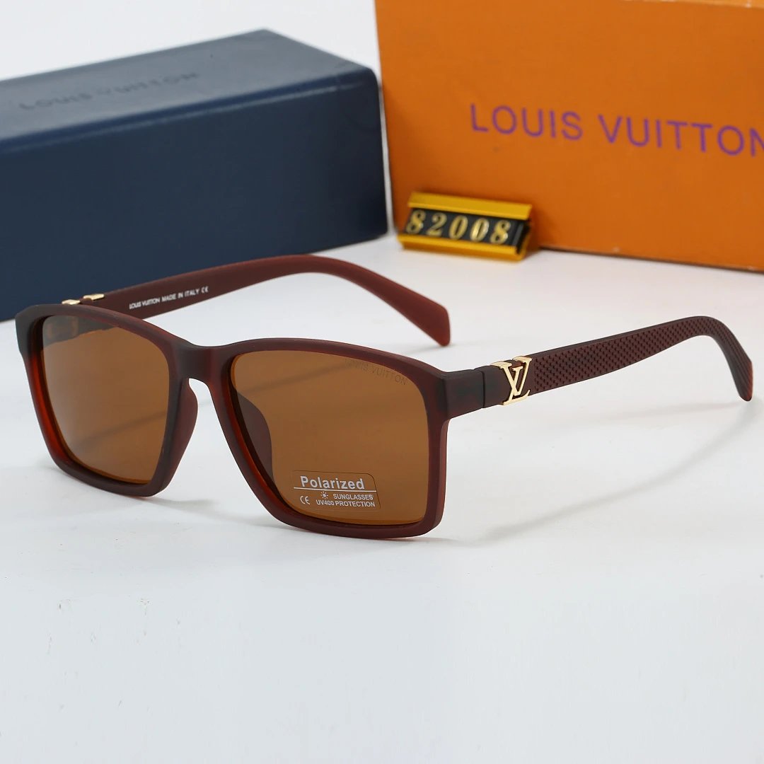 Louis Vuitton Brown Tinted Lens Square Sunglasses, Polished Frame Style 23
