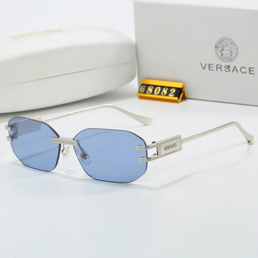 Versace Tinted Lens Square Sunglasses, Polished Frame Style 13