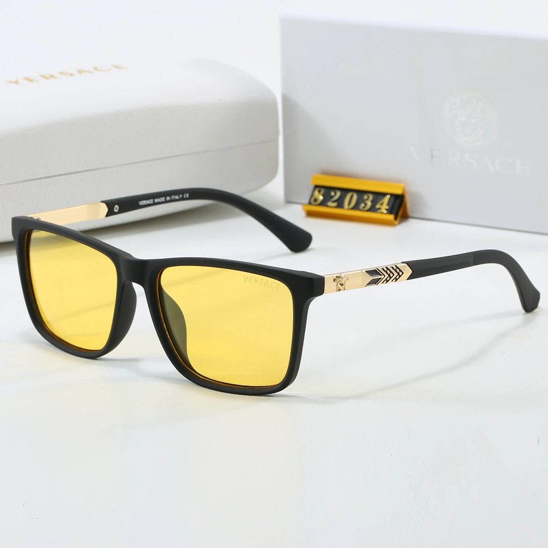Versace Tinted Lens Square Sunglasses, Polished Frame Style 09