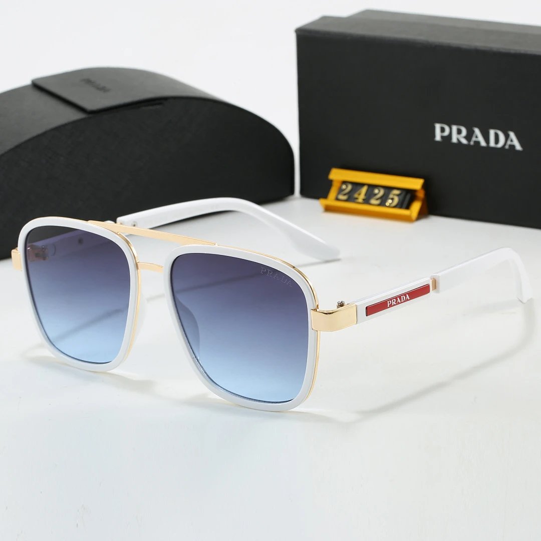 Prada Black Tinted Lens Designer Sunglasses, Polished Frame Style 01