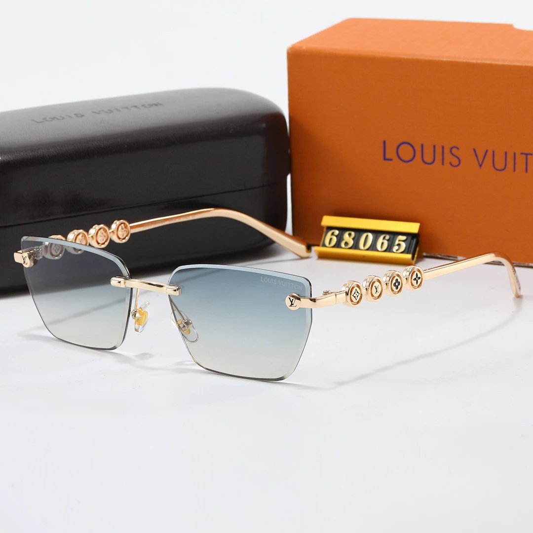Louis Vuitton Tinted Lens Square Sunglasses, Polished Frame Style 30