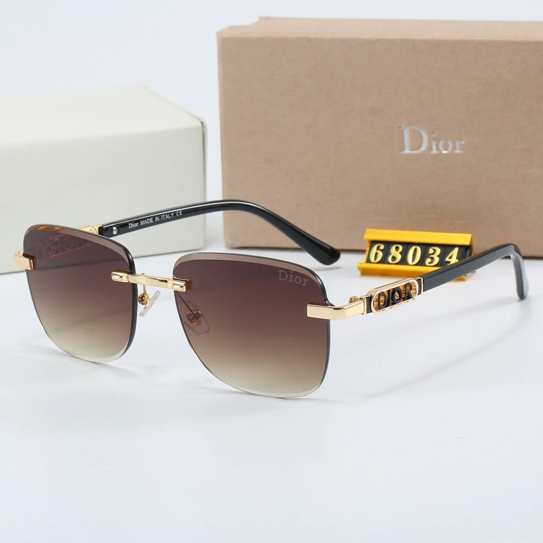 Dior Tinted Lens Square Sunglasses, Polished Frame Style 15