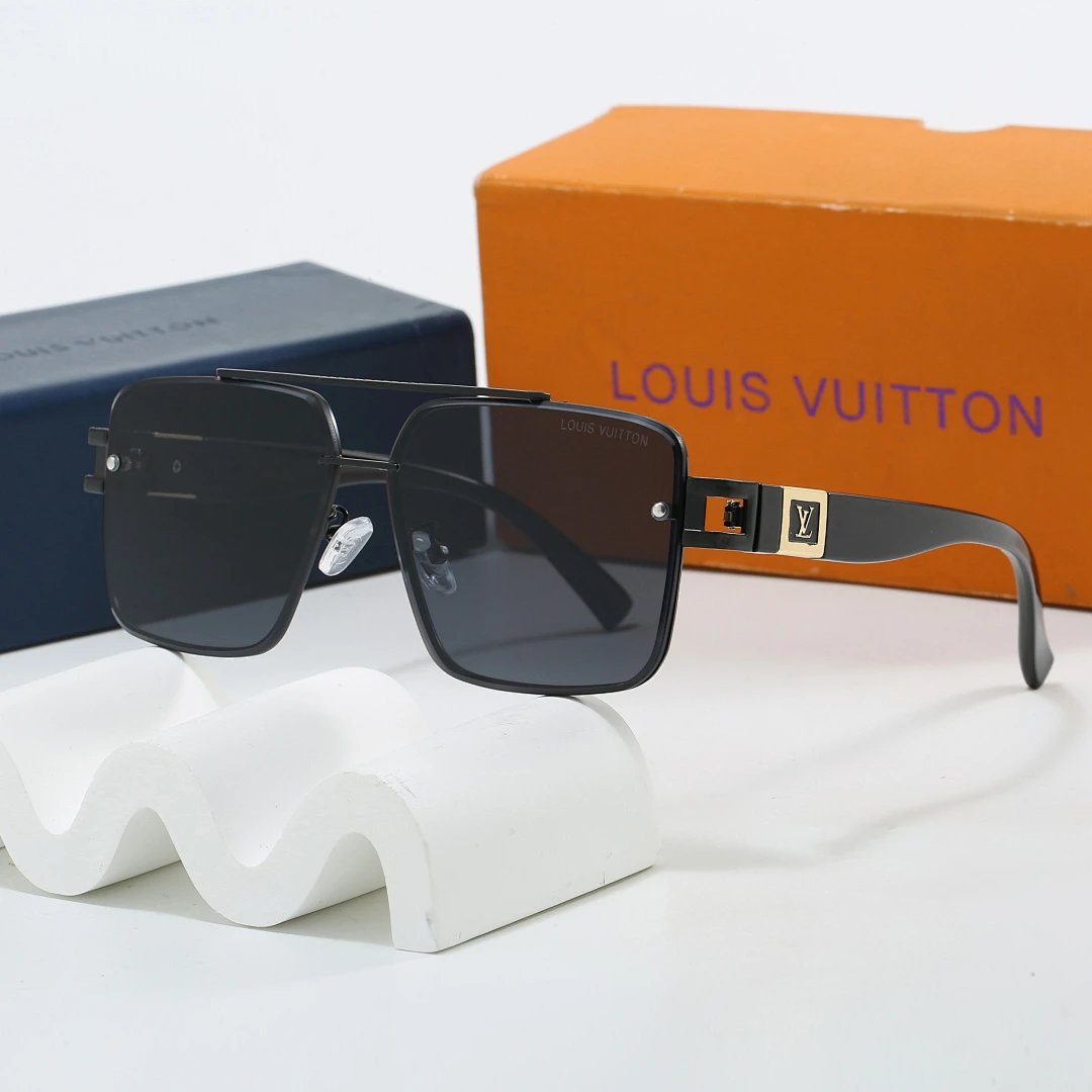 Louis Vuitton Tinted Lens Square Sunglasses, Polished Frame Style 29