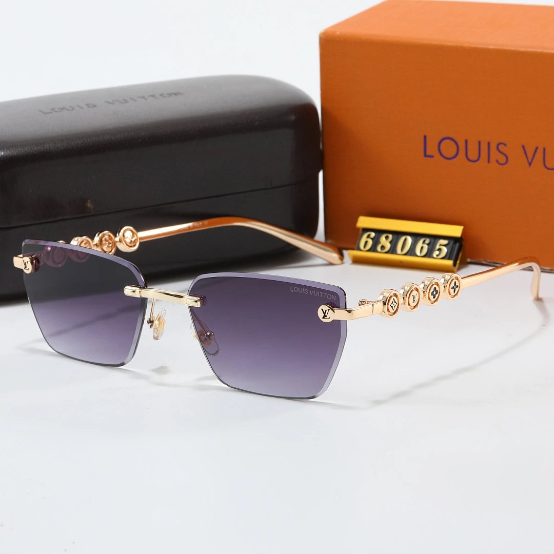 Louis Vuitton Tinted Lens Square Sunglasses, Polished Frame Style 26