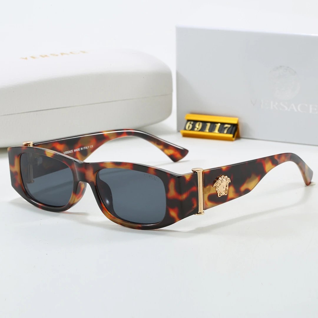 Versace Tinted Lens Square Sunglasses, Polished Frame Style 18