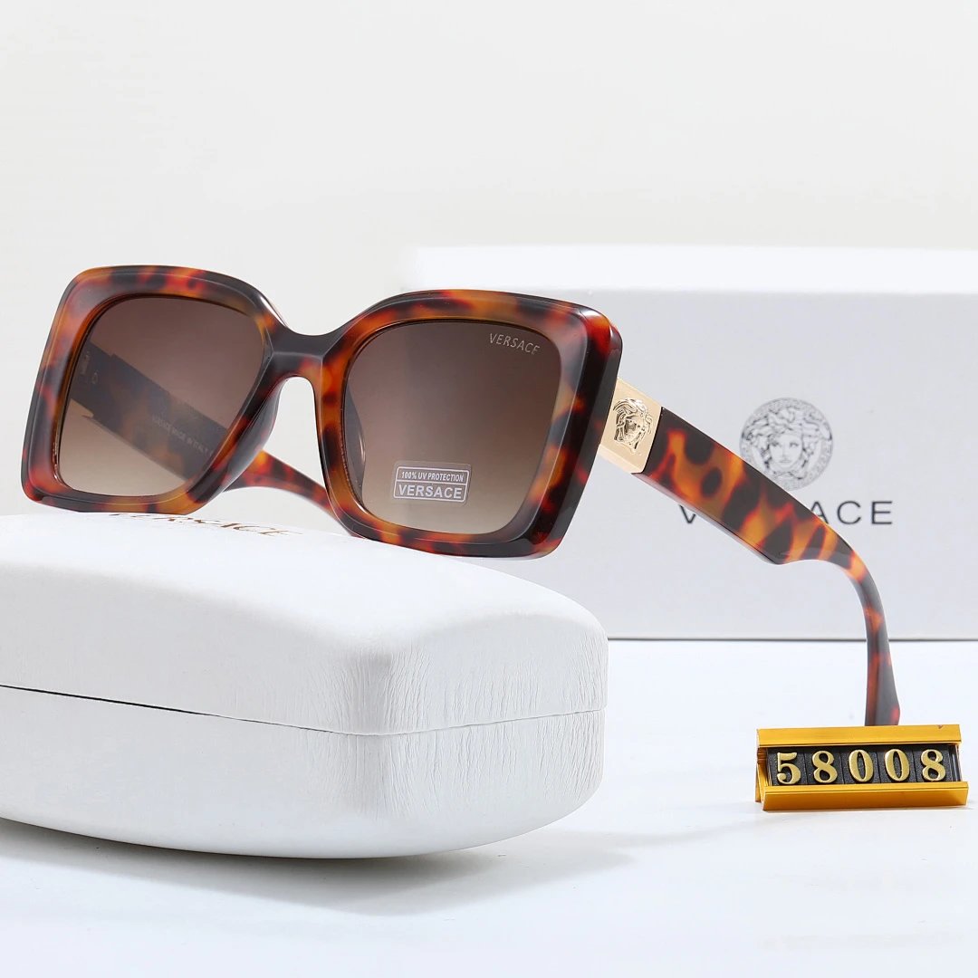 Versace Tinted Lens Square Sunglasses, Polished Frame Style 18