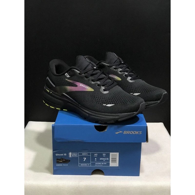 Brooks Ghost 15 Running Shoes Grey Black - Style 8