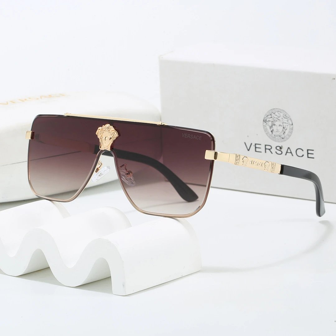Versace Tinted Lens Square Sunglasses, Polished Frame Style 10