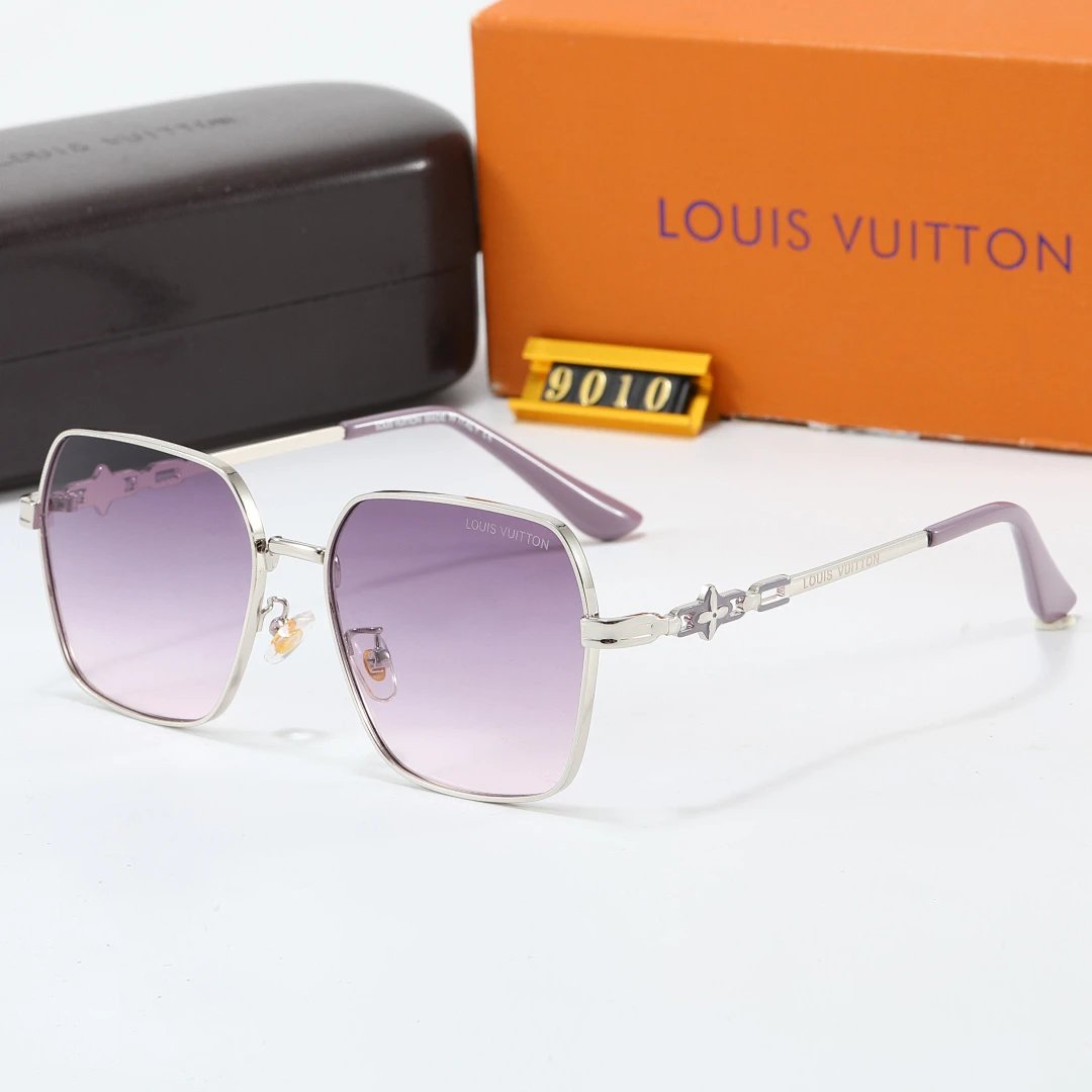 Louis Vuitton Brown Tinted Lens Square Sunglasses, Polished Frame Style 37