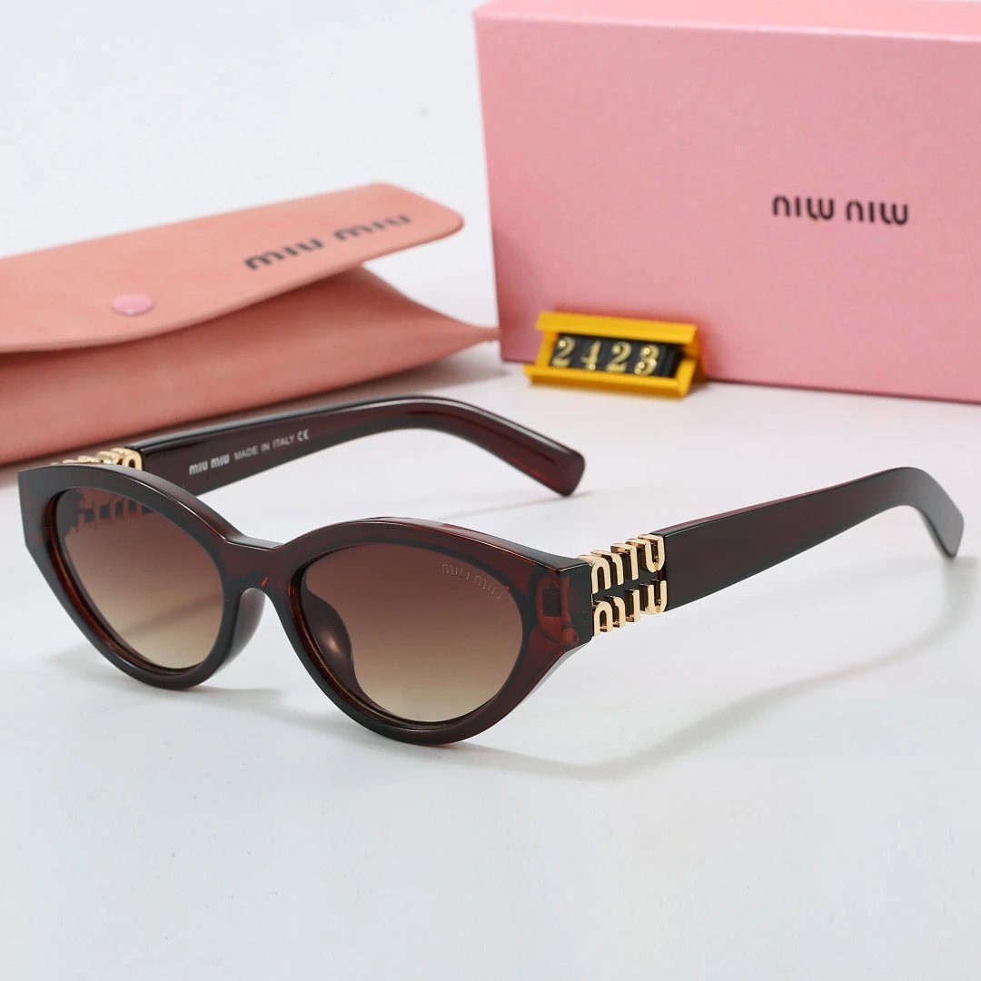 Miu Miu Tinted Lens Square Sunglasses, Polished Frame Style 22