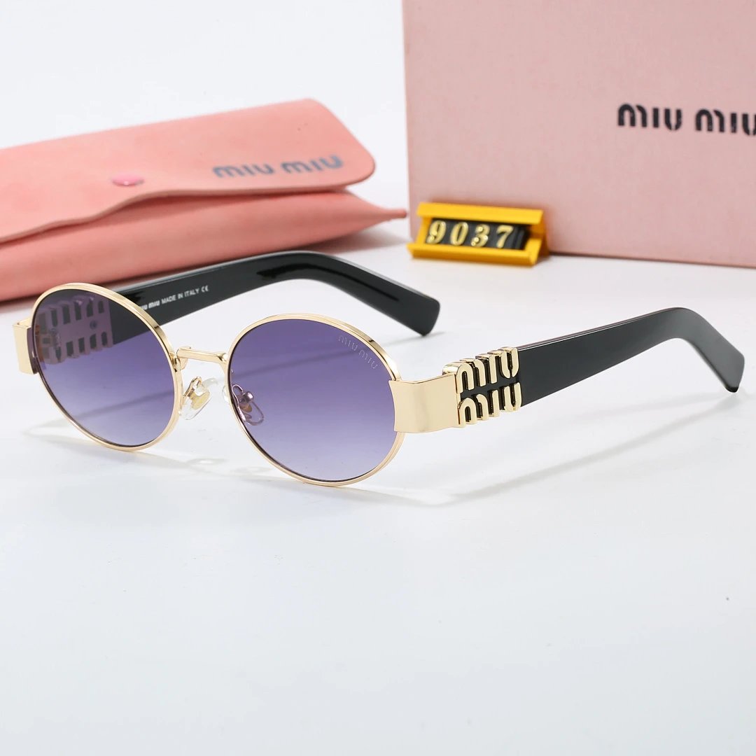 Miu Miu Tinted Lens Square Sunglasses, Polished Frame Style 06