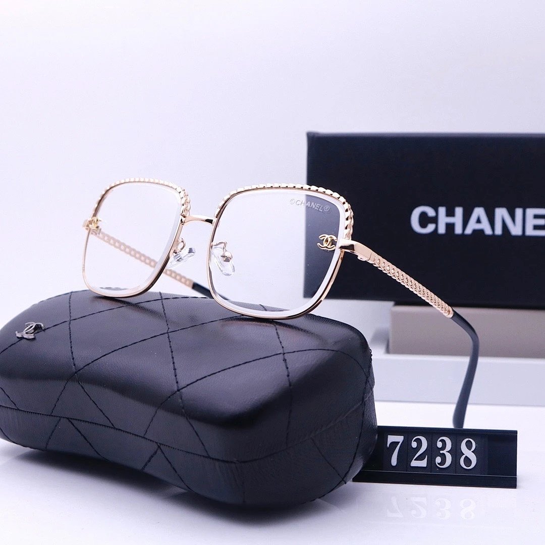 Chanel Black Tinted Lens Square Sunglasses, Polished Frame Style 26