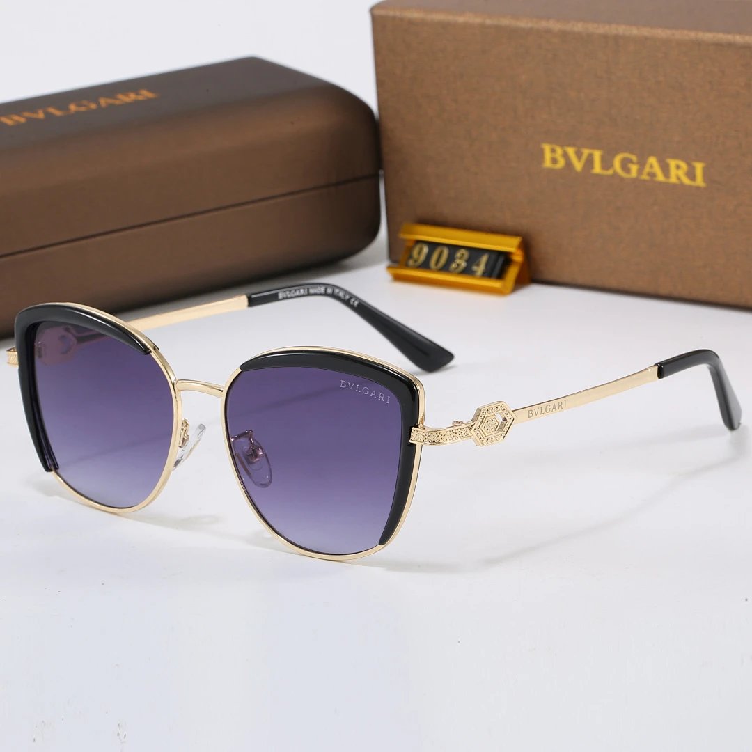 Bvlgari Tinted Lens Square Sunglasses, Polished Frame Style 17