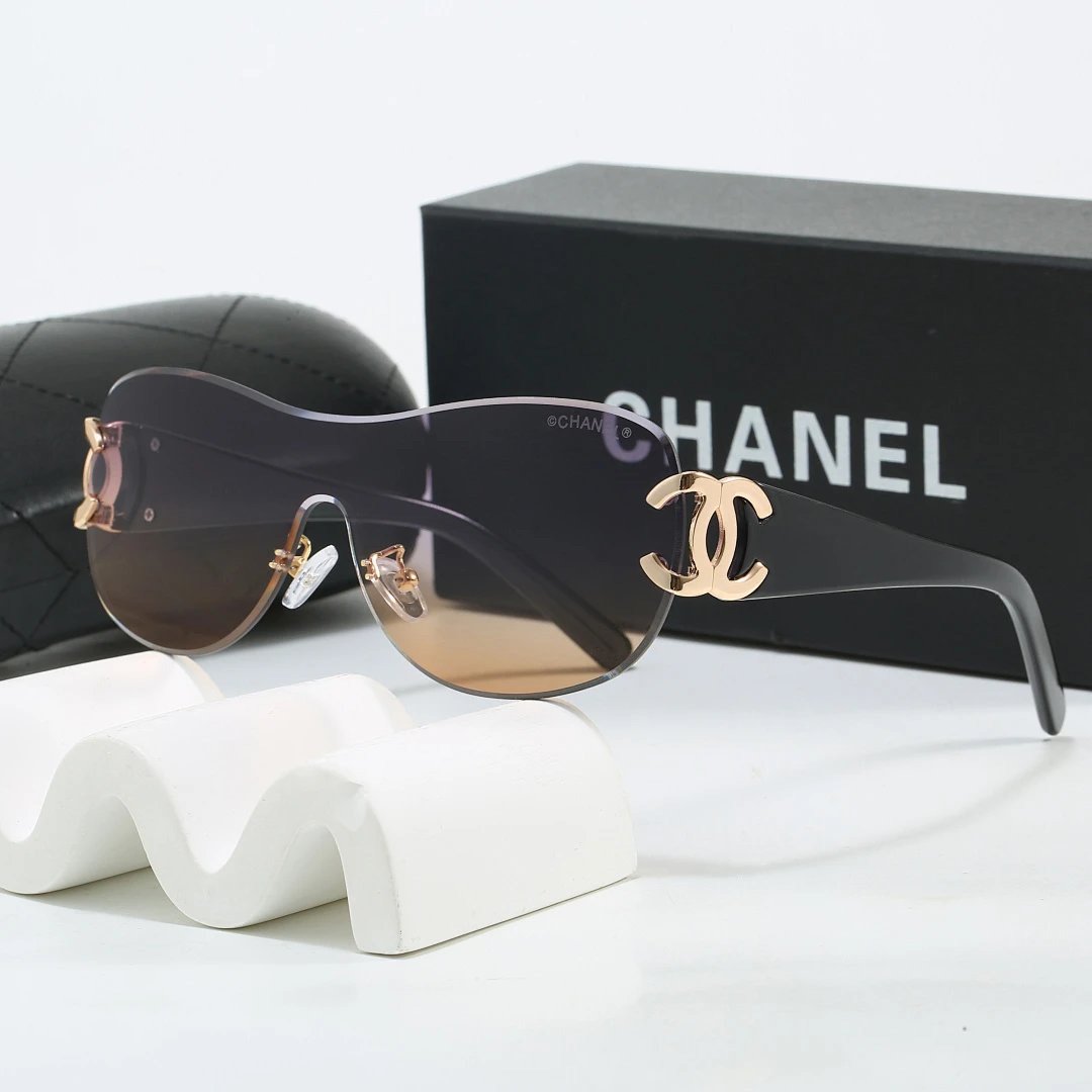 Chanel Black Tinted Lens Square Sunglasses, Polished Frame Style 20