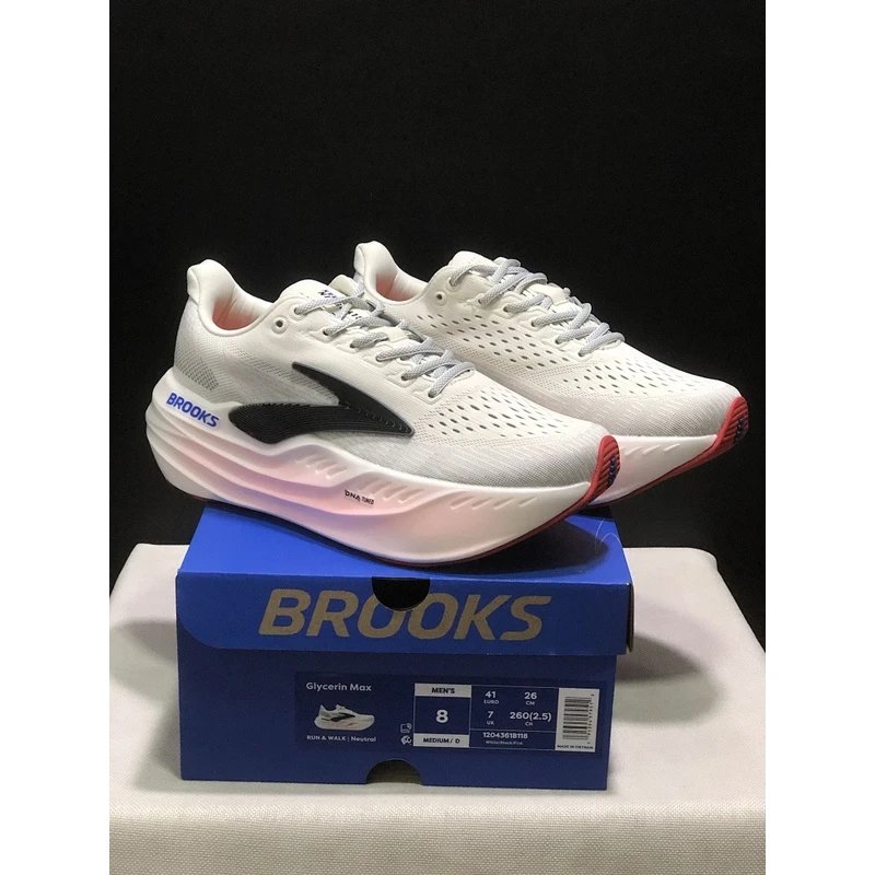 Brooks Running Shoes White Grey - Style 7