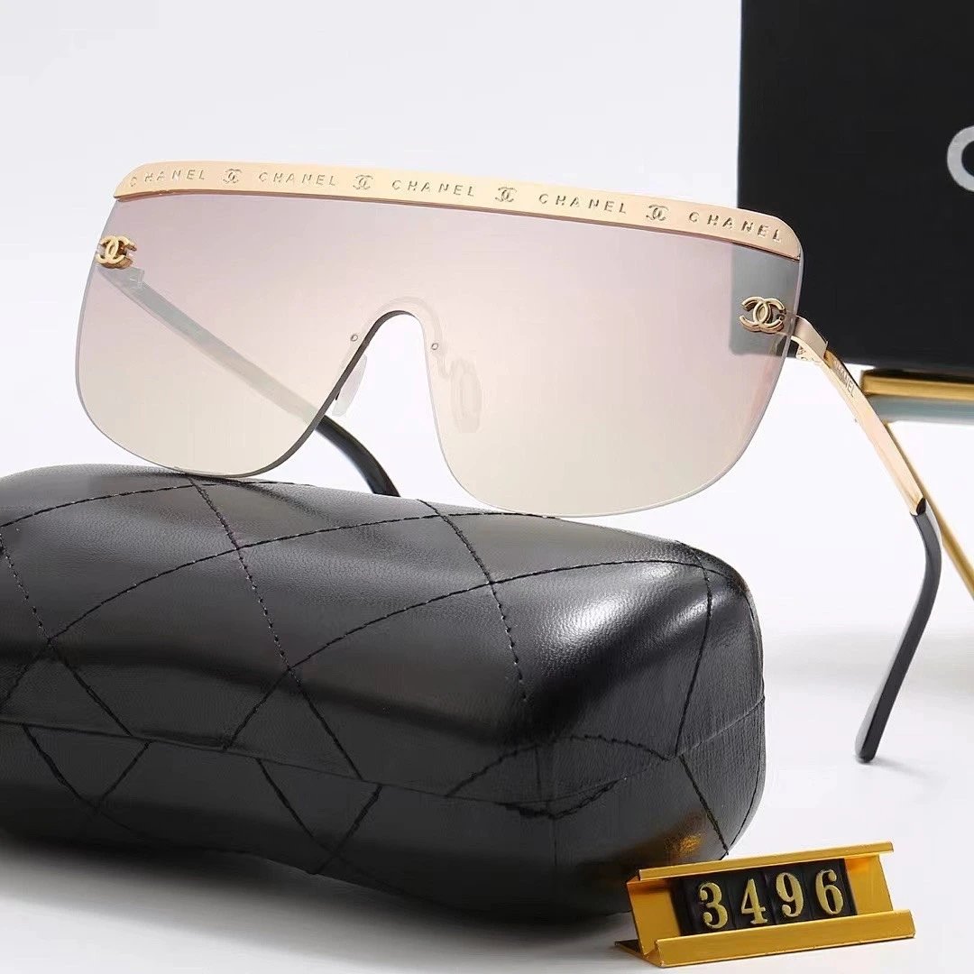 Chanel Black Tinted Lens Square Sunglasses, Polished Frame Style 09