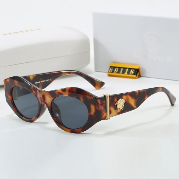 Versace Tinted Lens Square Sunglasses, Polished Frame Style 32