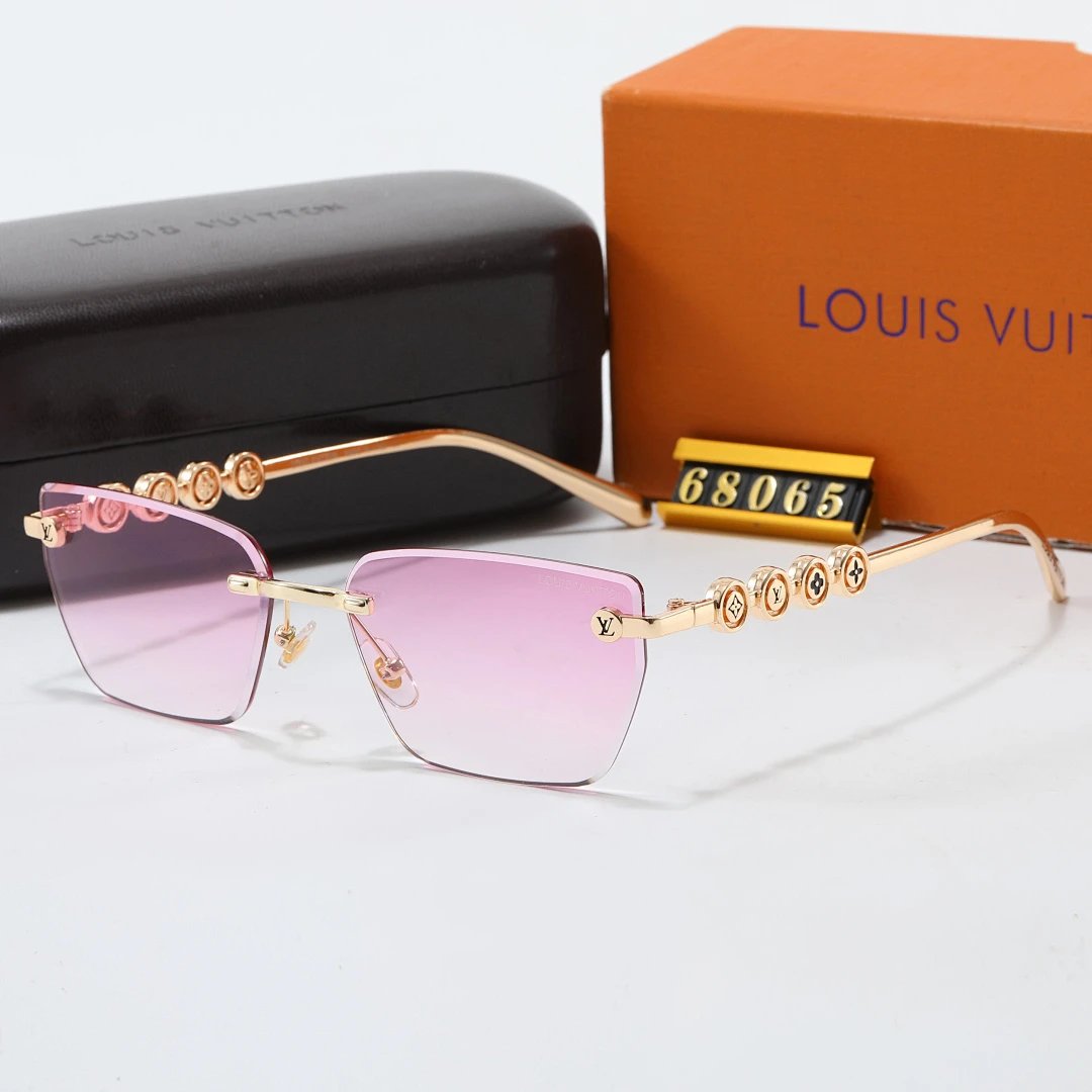 Louis Vuitton Tinted Lens Square Sunglasses, Polished Frame Style 28
