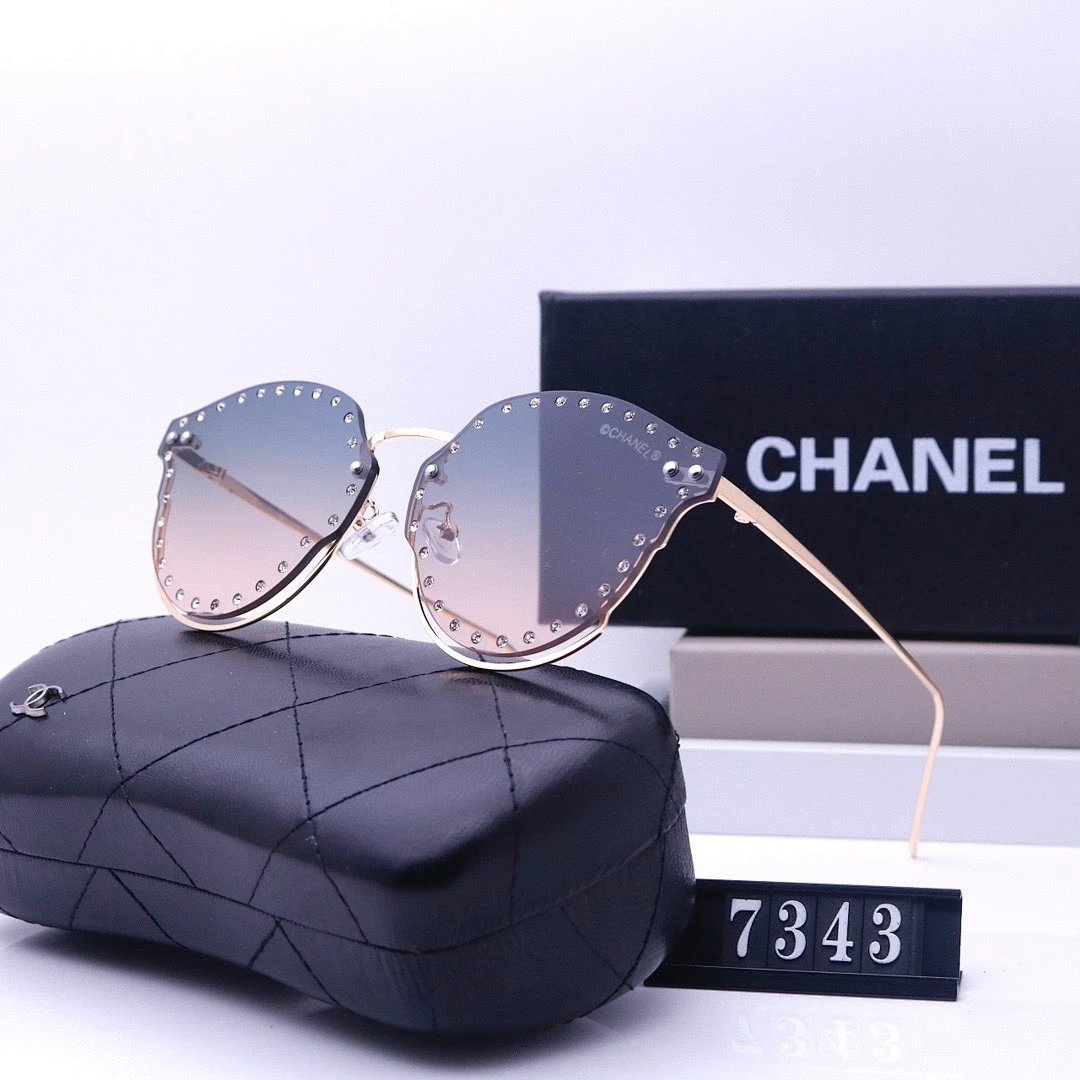 Chanel Tinted Lens Square Sunglasses, Polished Frame Style 15