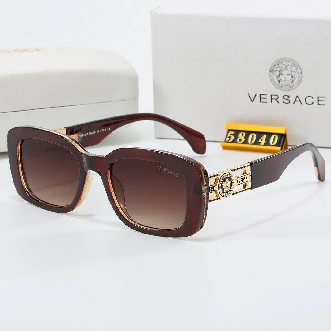 Versace Tinted Lens Square Sunglasses, Polished Frame Style 32