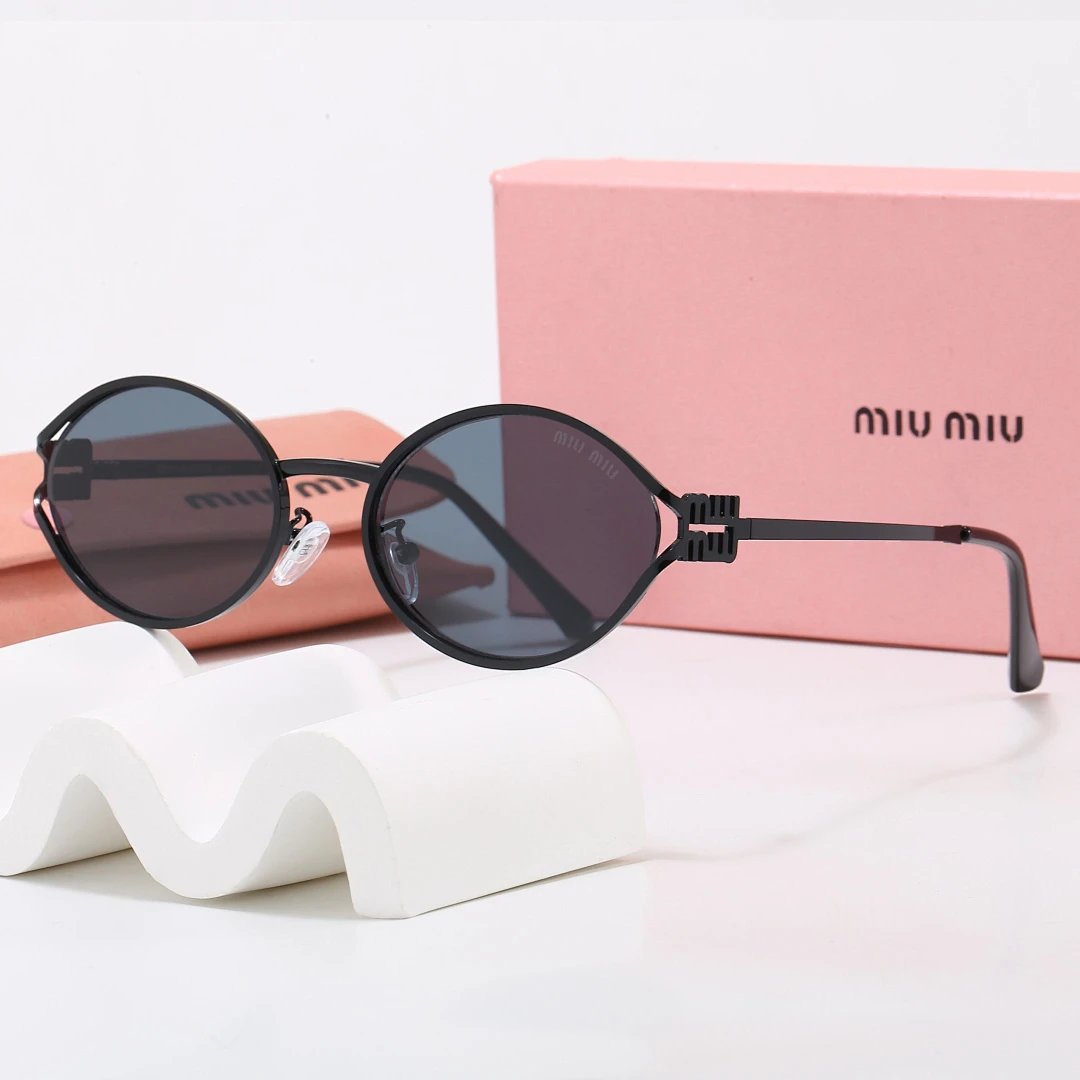 Miu Miu Gray Tinted Lens Square Sunglasses, Polished Frame Style 20