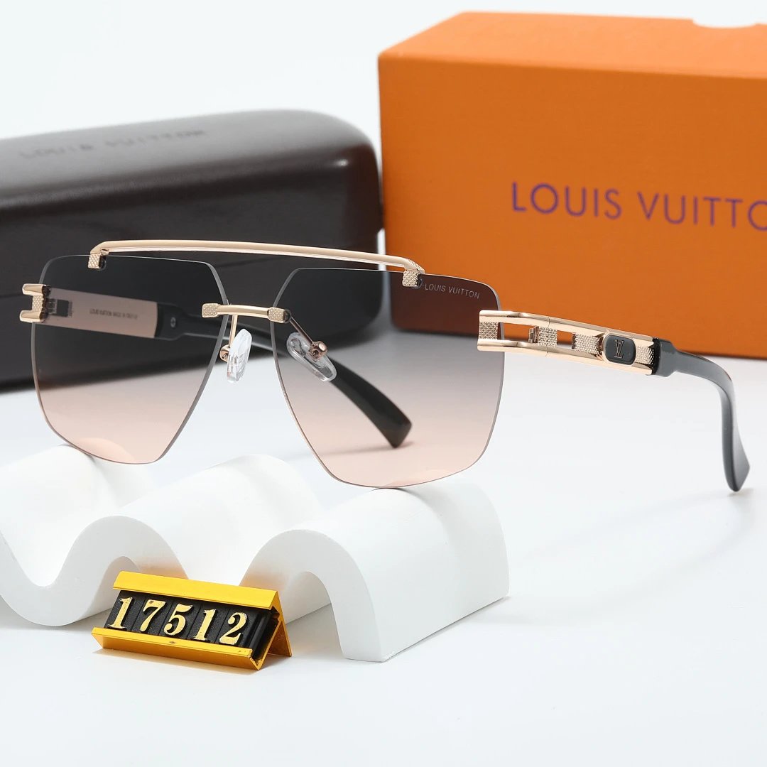 Louis Vuitton Brown Tinted Lens Square Sunglasses, Polished Frame Style 32