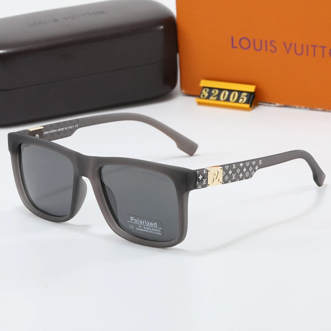 Louis Vuitton Brown Tinted Lens Square Sunglasses, Polished Frame Style 11
