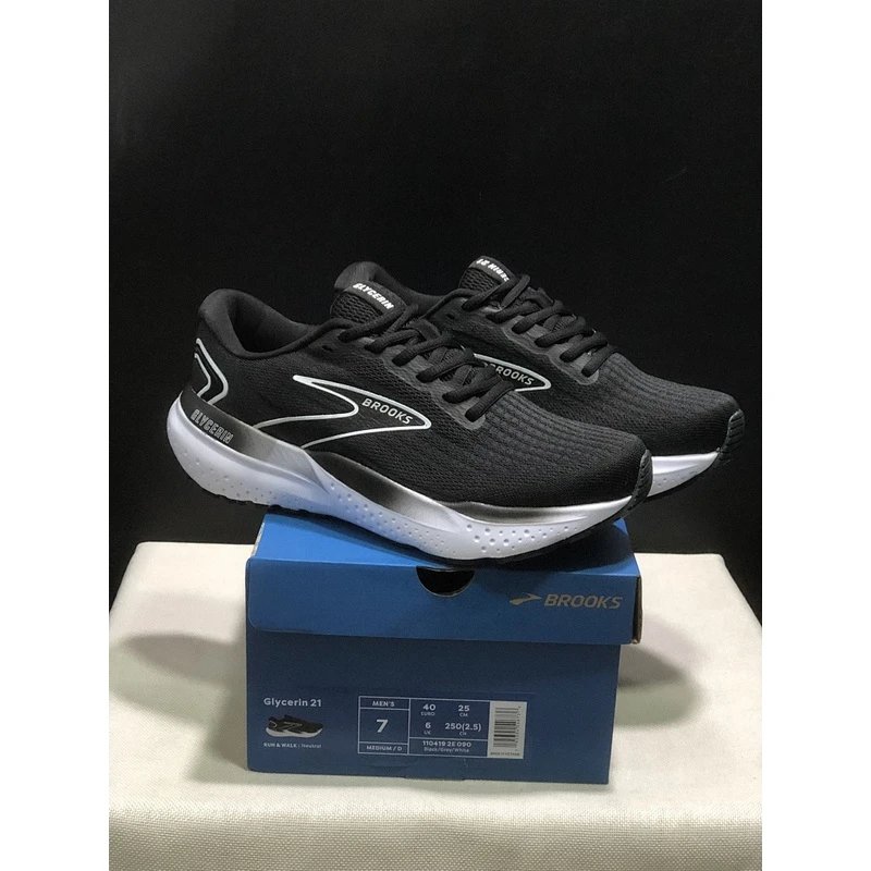 Brooks Glycerin 21 Running Shoes Grey Black - Style 6