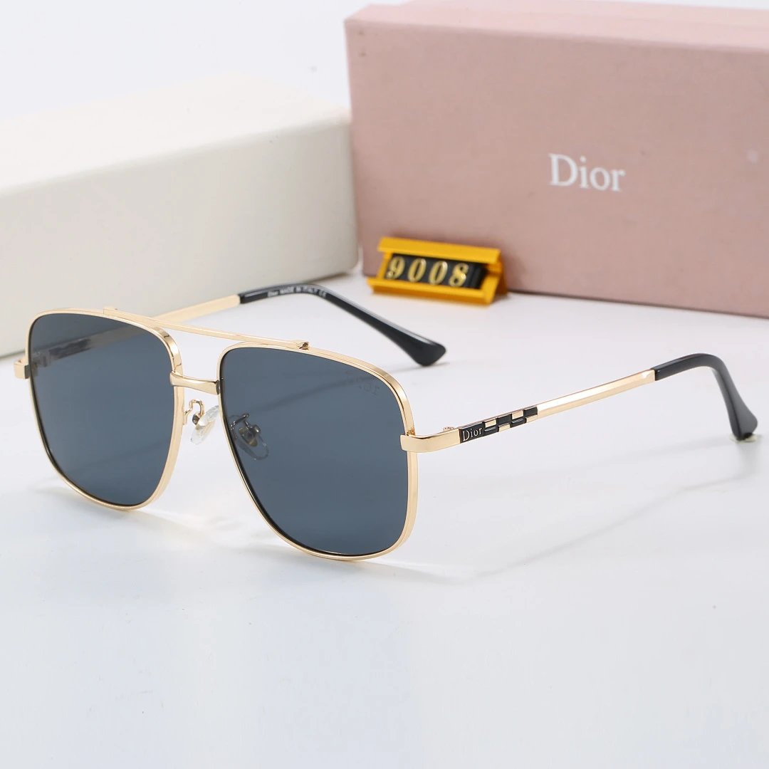 Dior Gray Tinted Lens Square Sunglasses, Polished Frame Style 31