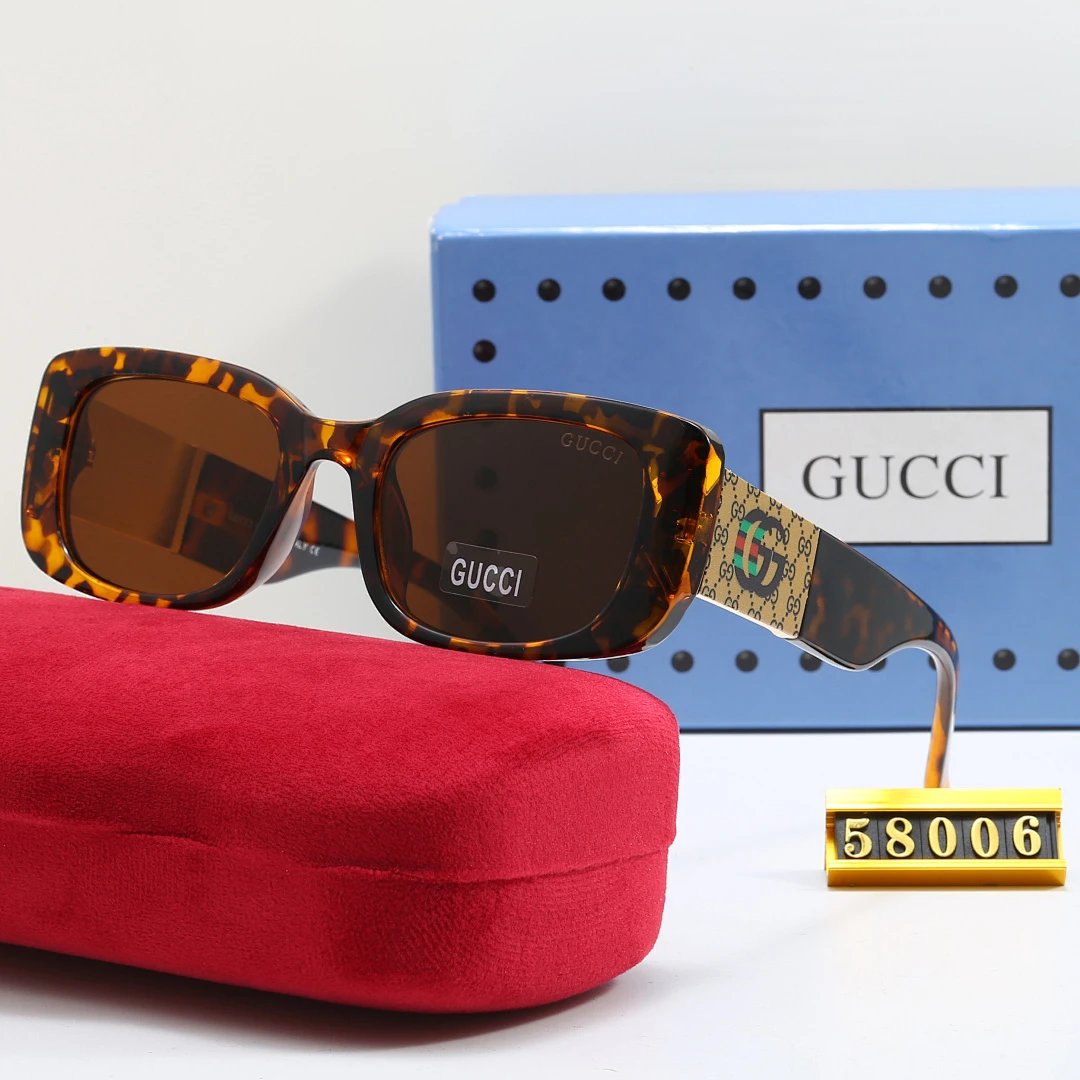 Gucci Brown Tinted Lens Designer Sunglasses, Polished Frame Style 03