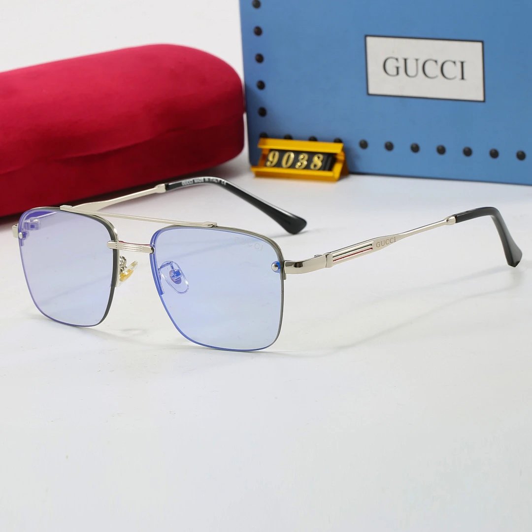 Gucci Tinted Lens Square Sunglasses, Polished Frame Style 01