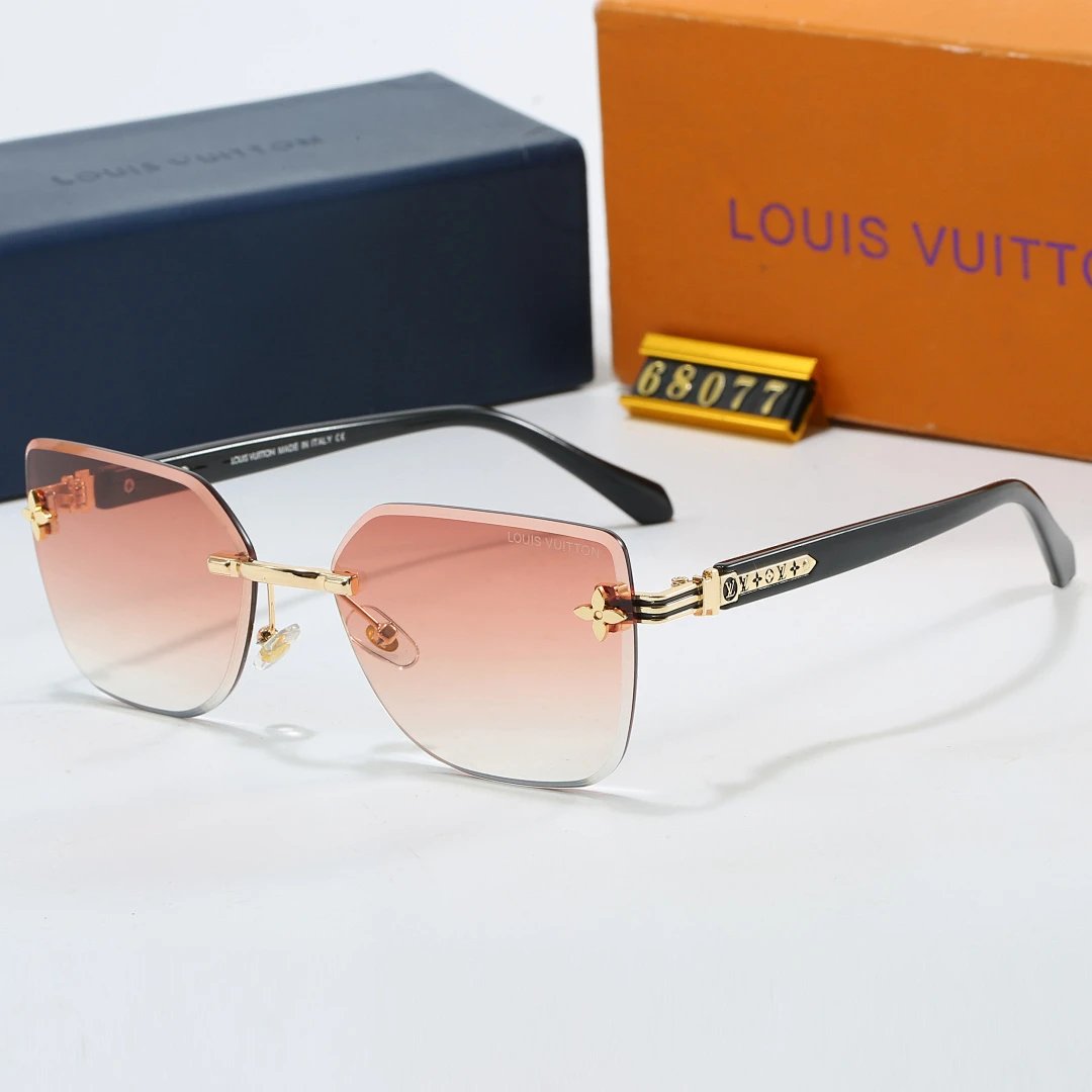 Louis Vuitton Tinted Lens Square Sunglasses, Polished Frame Style 08